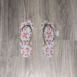 Justice unicorn flip-flops